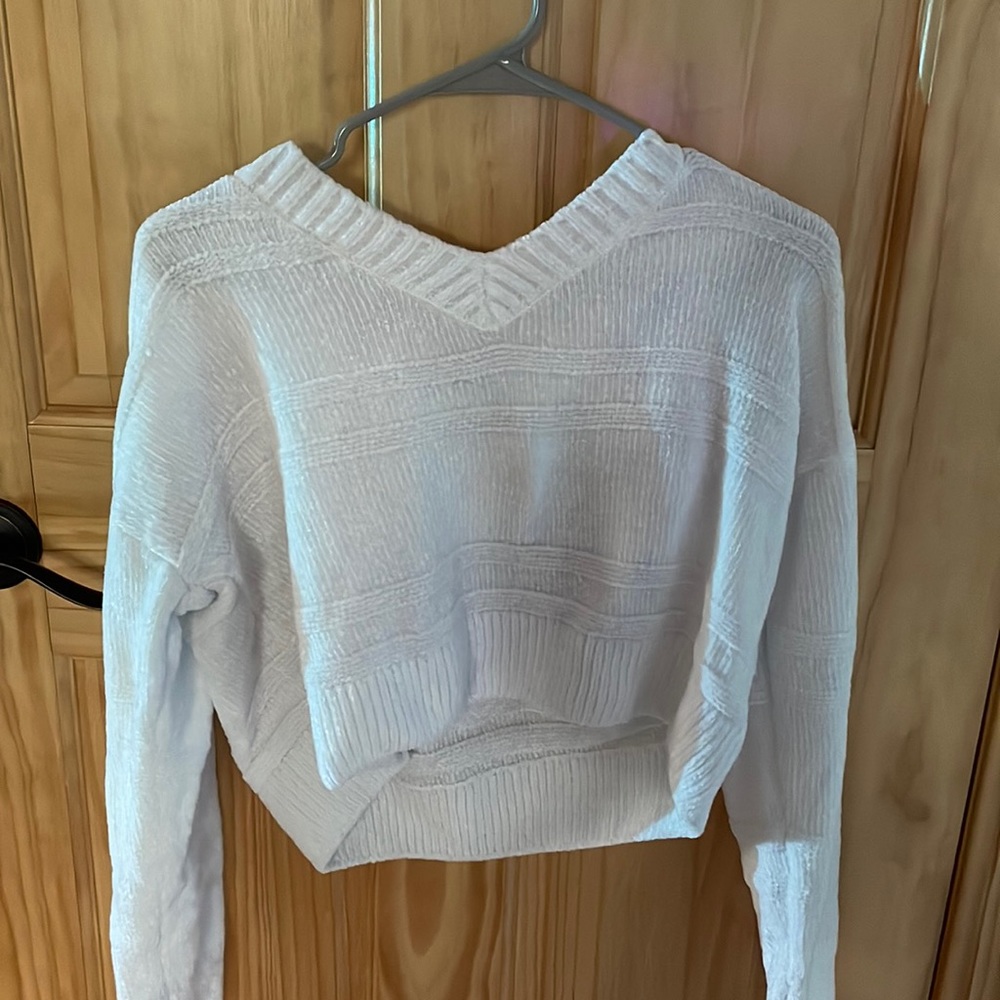 fluffy sweater SO(kohls) V-neck